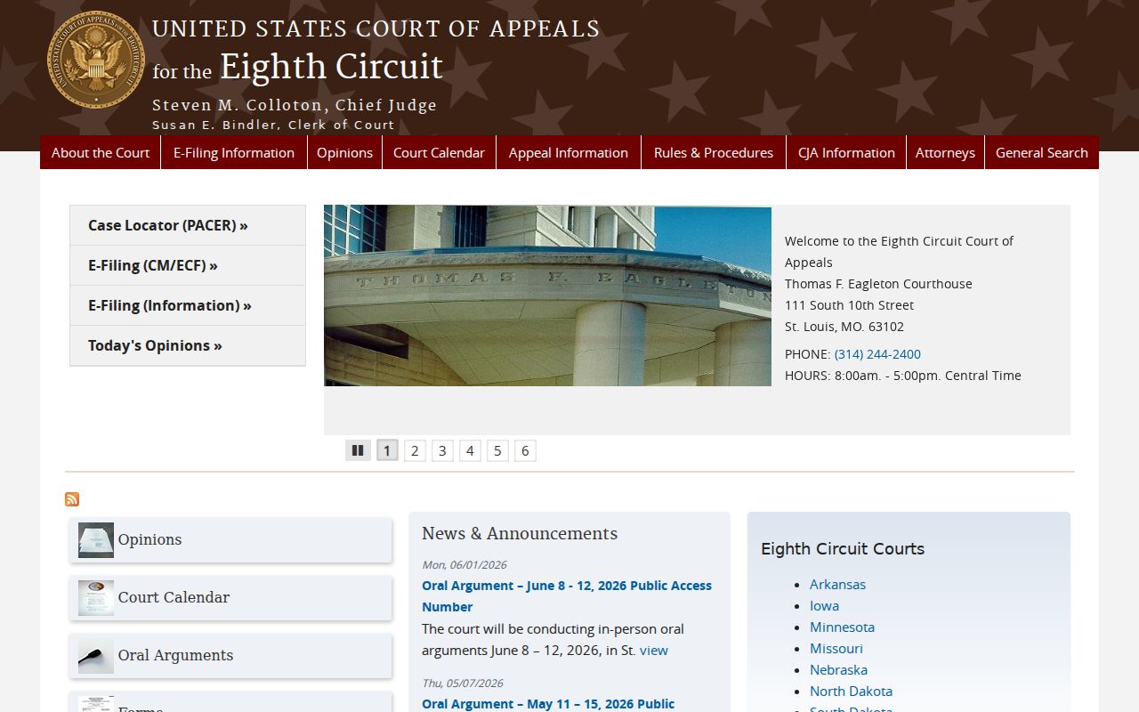 Glen Allen court docket federal appellate court boundary